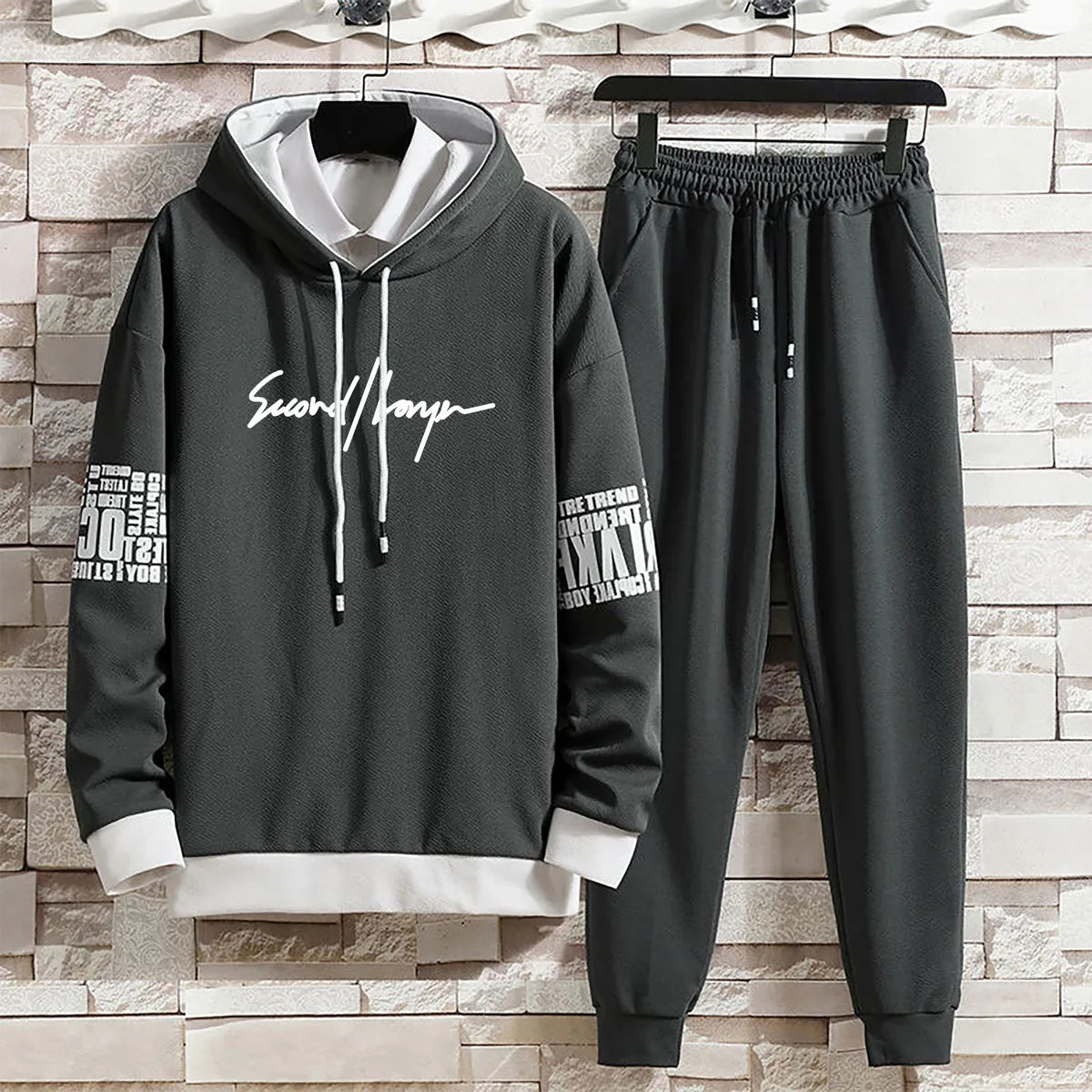 Clothing for Men Hoodies Set Pants Casual Summer Autumn Suits Pullover Hat Hood Print Sweaterhoodie Men New Top Long Sleeves